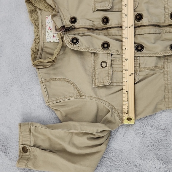 DECREE tan zip-up jacket size medium - Picture 8 of 11